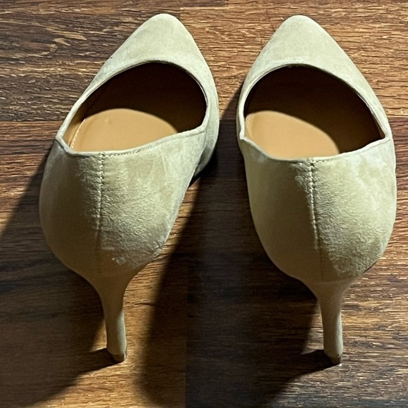 J. Crew Micro-Suede Pumps Heels | Sz 7 Saddle Brown Tan - Picture 6 of 7